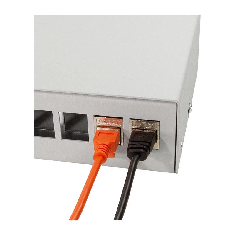 Logilink Consolidation Point Box 8 porte, montaggio a parete/da tavolo/guida DIN, grigio
