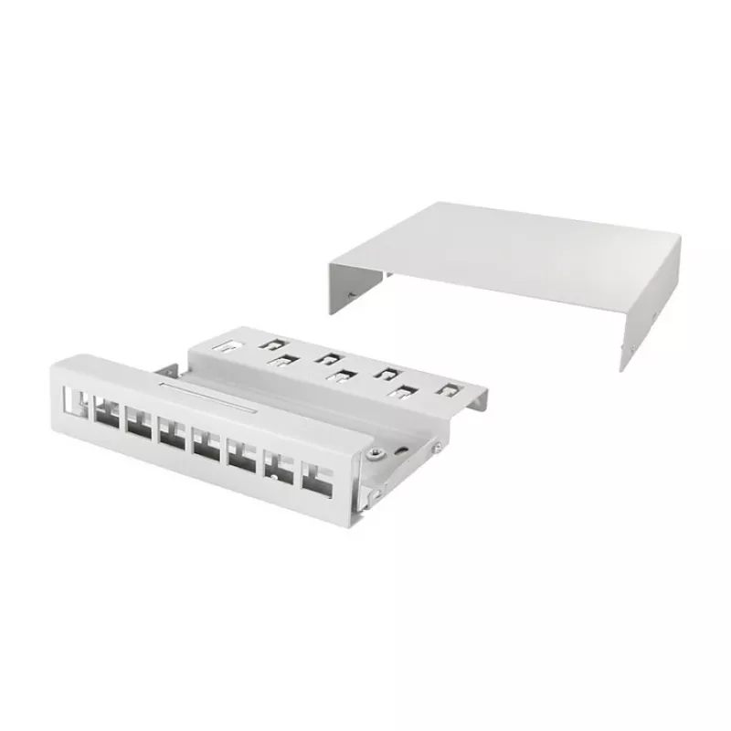 Logilink Consolidation Point Box 8 porte, montaggio a parete/da tavolo/guida DIN, grigio