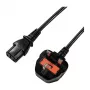 Logilink CP121 cavo di alimentazione - BS 1363 (UK) a IEC C13, 1,8 m, nero
