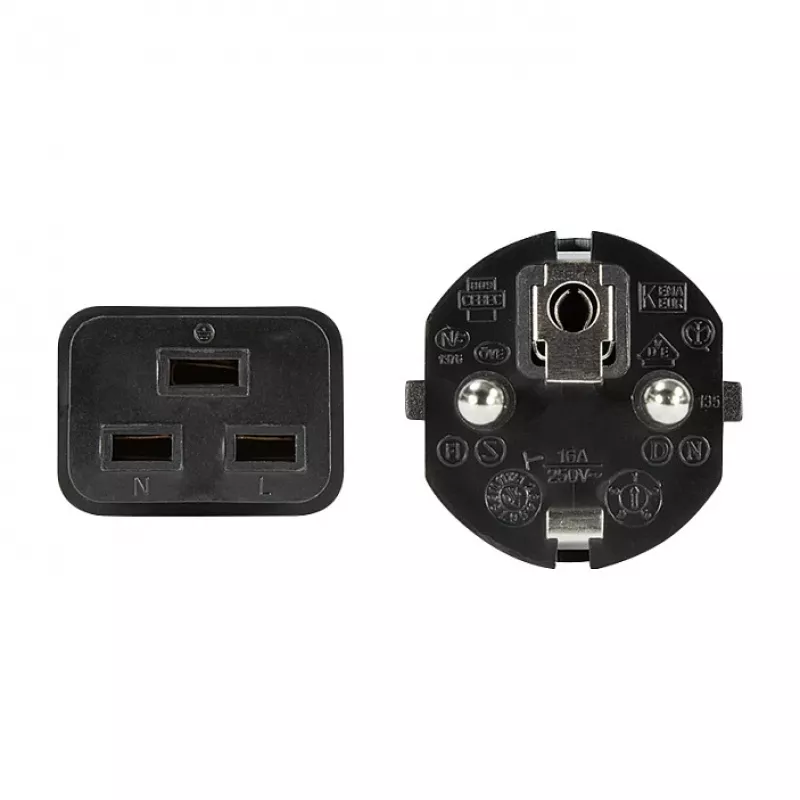 Logilink CP151 Cavo di alimentazione, CEE 7/7 a IEC C19, nero, 1 m