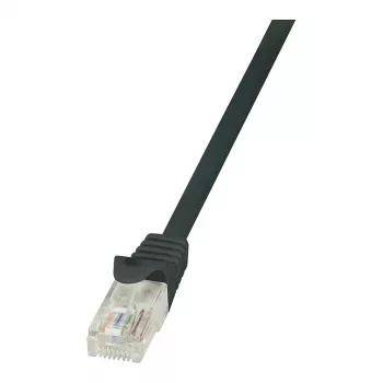 Cavo patch Ethernet LogiLink CP2013U Cat6 U/UTP RJ45, 0,25 m, nero con protezione anti-piega
