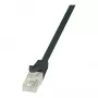 Cavo patch Ethernet LogiLink CP2013U Cat6 U/UTP RJ45, 0,25 m, nero con protezione anti-piega