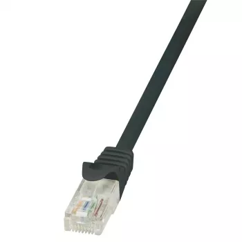 Cavo patch LogiLink CP2023U EconLine Cat6 U/UTP RJ45 - 0,5 m, nero, con protezione snap-on