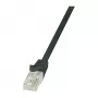 Cavo patch LogiLink CP2023U EconLine Cat6 U/UTP RJ45 - 0,5 m, nero, con protezione snap-on