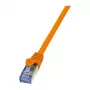 LogiLink CQ3068S cavo patch Cat.6a S/FTP RJ45, 3m, arancione, snagless (LSZH)