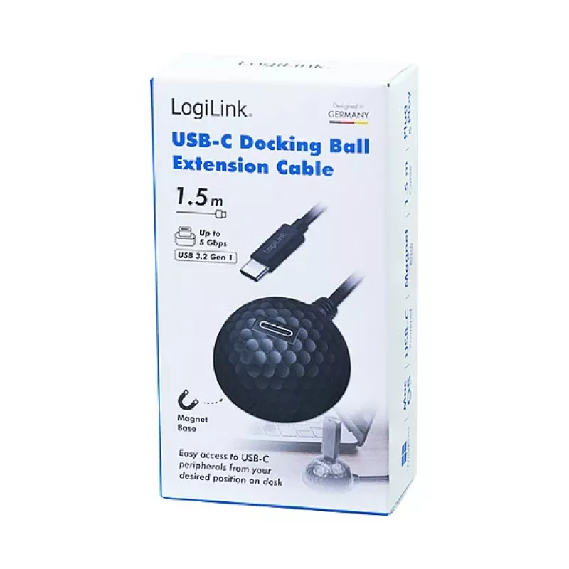 LogiLink CU0099 cavo prolunga USB 3.2 Gen1 Type-C maschio a femmina, 5 Gbps, nero, 1,5 m