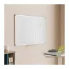 LOGILINK lavagna bianca cancellabile a parete 120x90 cm lavagna magnetica in acciaio con cornice in alluminio