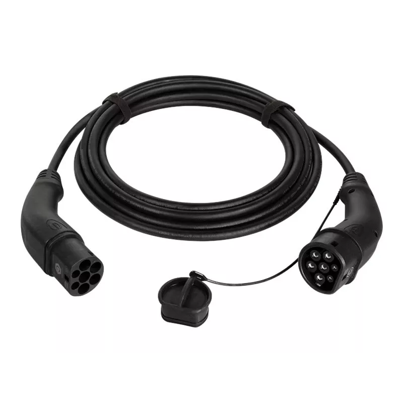 LogiLink cavo di ricarica per auto elettriche Type 2, 11 kW, 3 fasi, 20 A, 10 m, nero