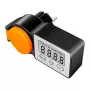 LogiLink Misuratore del costo energetico per esterni, display LCD, nero/arancione