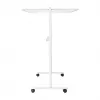 LogiLink EO0064 lavagna bianca mobile double-face, acciaio magnetico, cornice in alluminio, 120x80 cm, bianco/argento