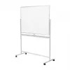 LogiLink EO0064 lavagna bianca mobile double-face, acciaio magnetico, cornice in alluminio, 120x80 cm, bianco/argento