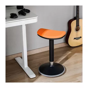 LOGILINK EO0071 Sgabello ergonomico oscillante regolabile in altezza, arancione – portata 120 kg, pistone a gas