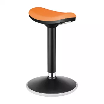 LOGILINK EO0071 Sgabello ergonomico oscillante regolabile in altezza, arancione – portata 120 kg, pistone a gas