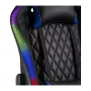 LogiLink EO0076 sedia gaming con illuminazione RGB, supporto lombare, nero/blu
