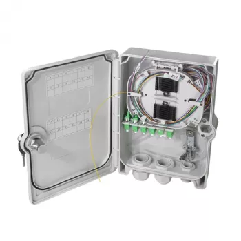 LogiLink FB124LC scatola di terminazione in fibra ottica FTTH/FTTB, 24x LC/APC, completamente equipaggiata, IP55