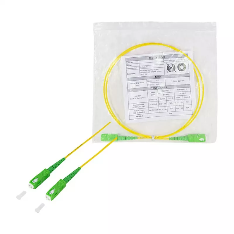 LogiLink Cavo patch in fibra ottica – simplex, OS2 SM G.657.A2, SC/APC su SC/APC, 1 m, giallo