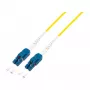 LogiLink Cavo patch in fibra Uniboot OS2 LC duplex a LC duplex 0,5 m LSZH giallo