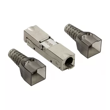 LogiLink connettore RJ45 da campo Cat.6A STP 10G, IDC senza attrezzi, pressofusione di zinco, AWG 22-26, argento