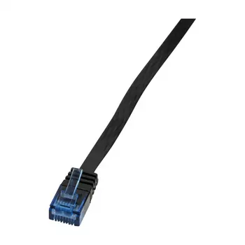 LogiLink cavo patch piatto Cat.5e U/UTP, RJ45, 0,5 m, nero