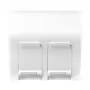LogiLink Placca francese 45° Type, 45x45 mm, 2 porte, bianco