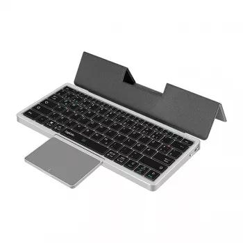 LOGILINK ID0214 tastiera wireless con touchpad, Bluetooth 5.1, 3 canali, grigio