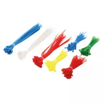 LogiLink KAB0017 set di fascette per cavi - 300 pezzi, miste (bianco, blu, giallo, rosso, verde)