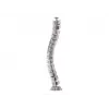 LogiLink KAB0064 organizzatore di cavi verticale flessibile, metallo, 72 cm, argento