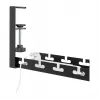 LOGILINK KAB0094 passacavi sottotavolo, sistema a morsetto, estensibile, metallo, nero