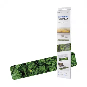 LogiLink poggiapolsi per tastiera, lungo - poggiapolsi ergonomico in memory foam per tastiere a dimensione completa, base antiscivolo, nero