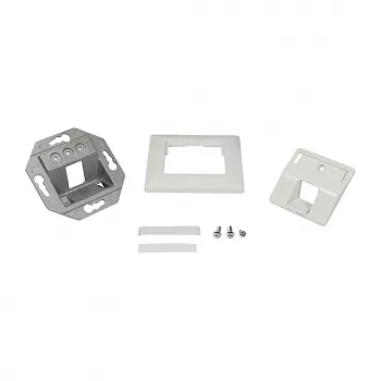 LogiLink Placca keystone a 45° per 1 modulo, bianco puro