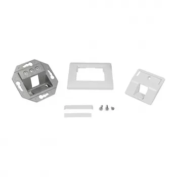 LogiLink Placca keystone a 45° per 1 modulo, bianco segnale