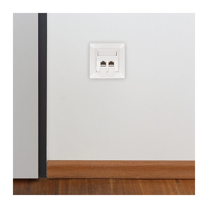 LogiLink Copertura keystone per 2 moduli, sporgente, UP/50, bianco puro
