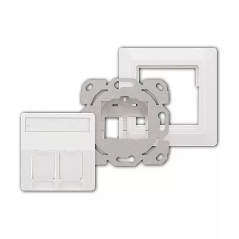 LogiLink Copertura keystone per 2 moduli, sporgente, UP/50, bianco puro