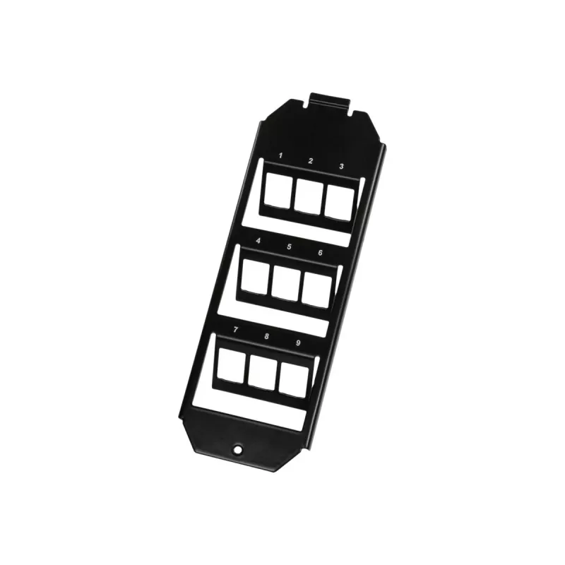 Logilink inserto a pavimento keystone per 3 x 3 moduli keystone, nero