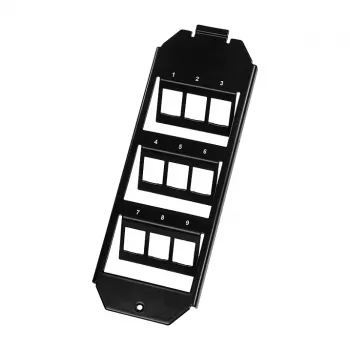 Logilink inserto a pavimento keystone per 3 x 3 moduli keystone, nero
