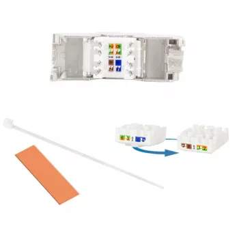 LogiLink Keystone Jack Cat.6A STP con tappo parapolvere, 14,4mm, 22-26 AWG, 24 pezzi
