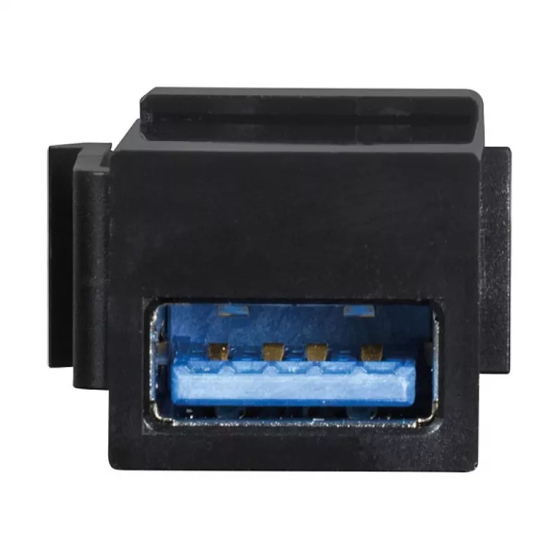 LogiLink Keystone USB 3.0 Type-A Frizione, femmina su femmina, nero
