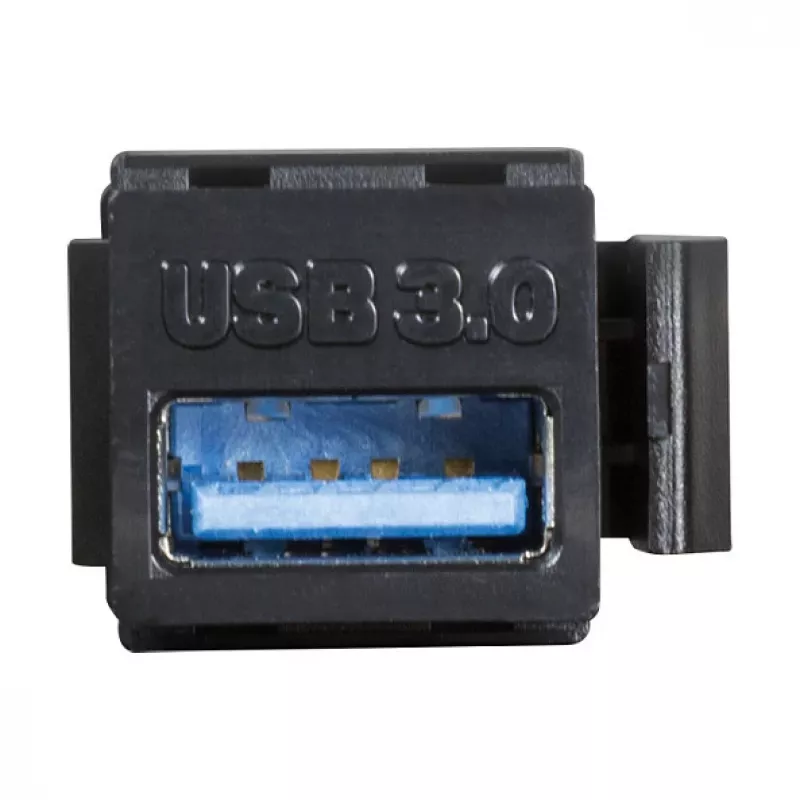 LogiLink Keystone USB 3.0 Type-A Frizione, femmina su femmina, nero