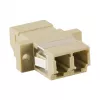 LogiLink adattatore fibra ottica LC Duplex multimodale con flangia, beige
