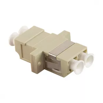 LogiLink adattatore fibra ottica LC Duplex multimodale con flangia, beige