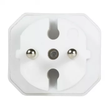 LogiLink LPS218 Adattatore per presa europea con 2 prese, bianco