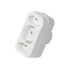 LogiLink LPS221 adattatore da Schuko a 2x Euro + 1x presa Schuko, bianco, 16 A, 250 V, 3500 W, protezione bambini