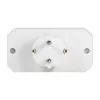 LogiLink LPS221 adattatore da Schuko a 2x Euro + 1x presa Schuko, bianco, 16 A, 250 V, 3500 W, protezione bambini