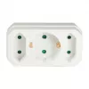 LogiLink LPS221 adattatore da Schuko a 2x Euro + 1x presa Schuko, bianco, 16 A, 250 V, 3500 W, protezione bambini