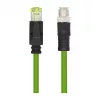 LOGILINK cavo patch industriale M12 CAT6A, PUR, M12 X-codificato su RJ45, 0,5 m