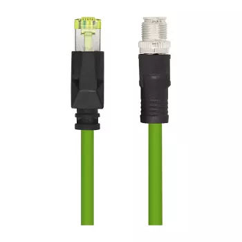 LogiLink Cavo patch industriale M12 CAT6A, PUR, M12 codifica X su RJ45, 2,00 m