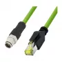 LogiLink Cavo patch industriale M12 CAT6A, PUR, M12 codifica X su RJ45, 2,00 m