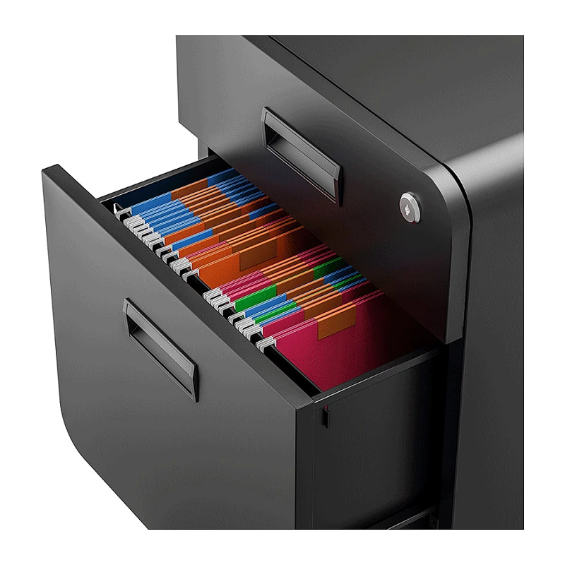LOGILINK archivio mobile, 2 cassetti con serratura, nero