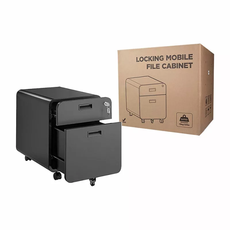LOGILINK archivio mobile, 2 cassetti con serratura, nero