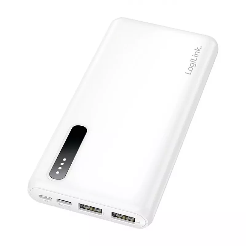 Logilink Power bank mobile, LiPo, 8000 mAh, bianco